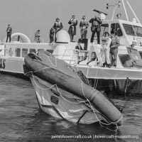 AP1-88 hovercraft with SAS undergoing lifeboat trials
